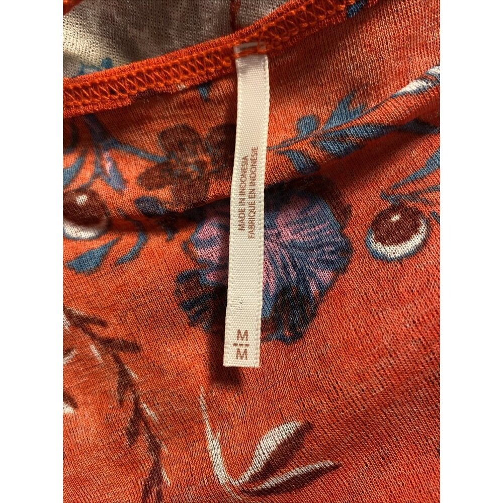 Free People Boho Flowy Dress Teierd Ruffles Semi-Sheer Floral Sz S Oversized - Picture 6 of 9